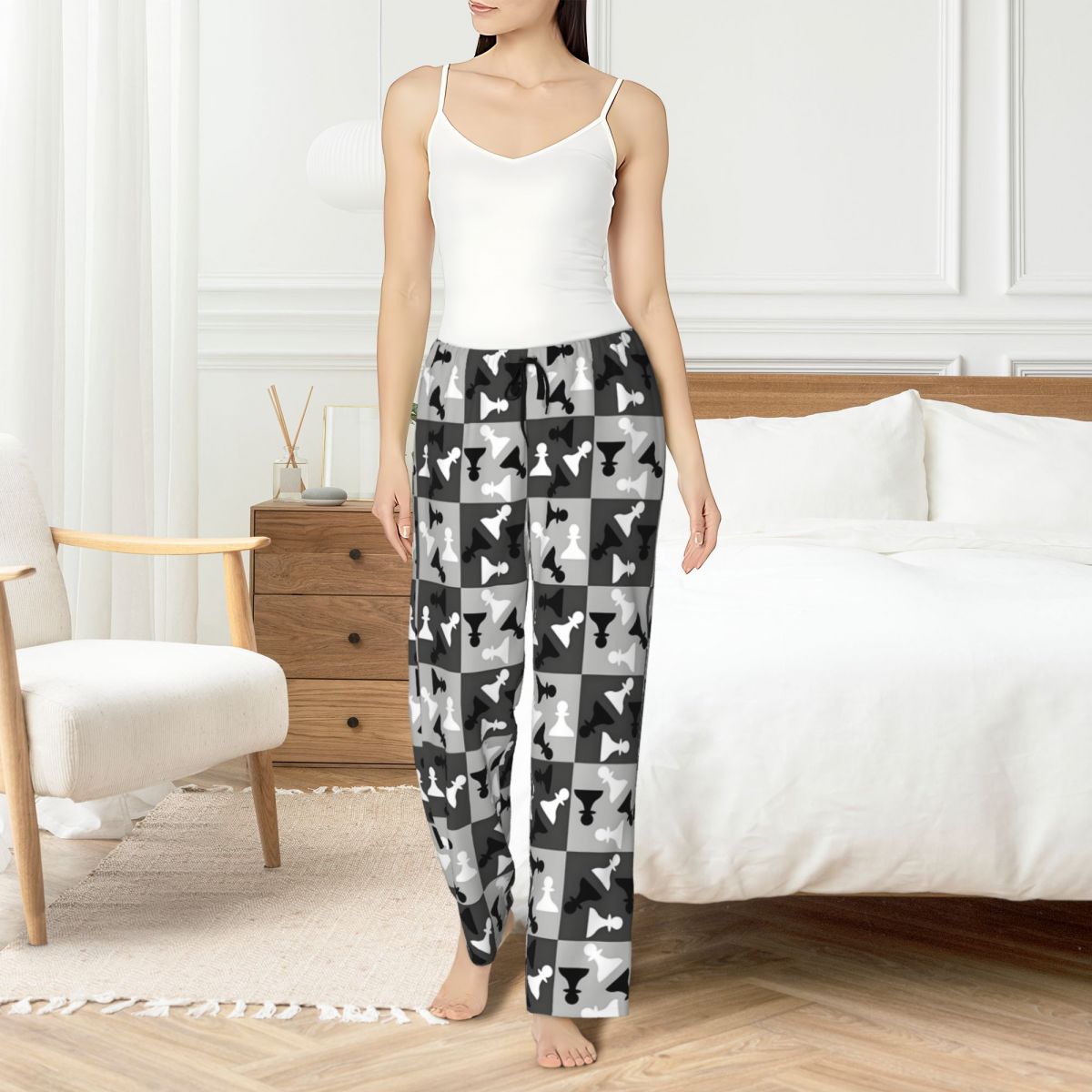 Board Games - Custom Print Women Chess Board Pajama