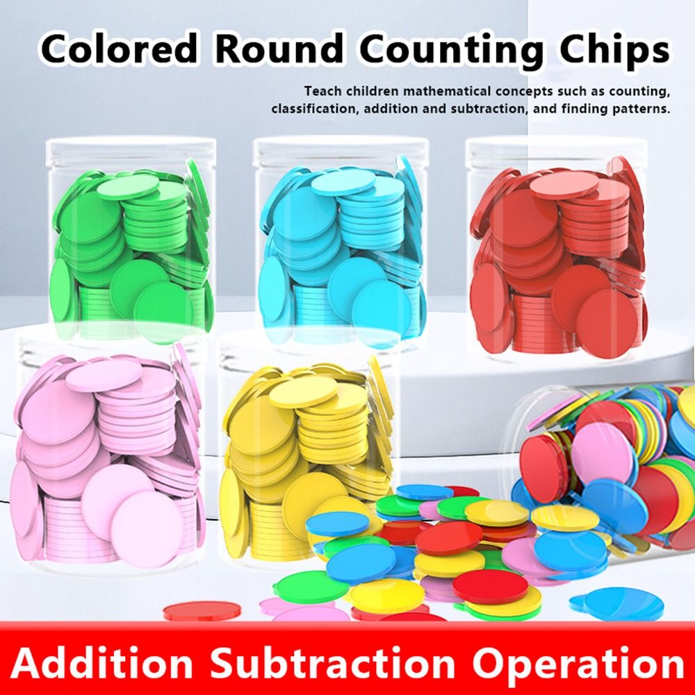 Board Game Operation - 100pcs Plastic Counting Chips Addition Subtraction