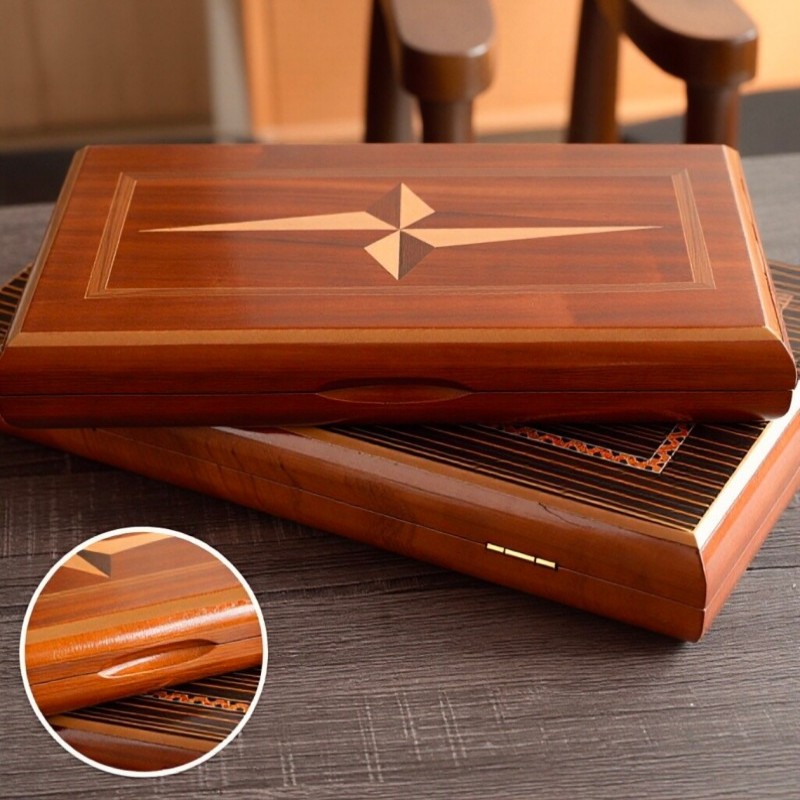 Board Game Operation - Solid Wood Backgammon 11-19 Inch Luxury
