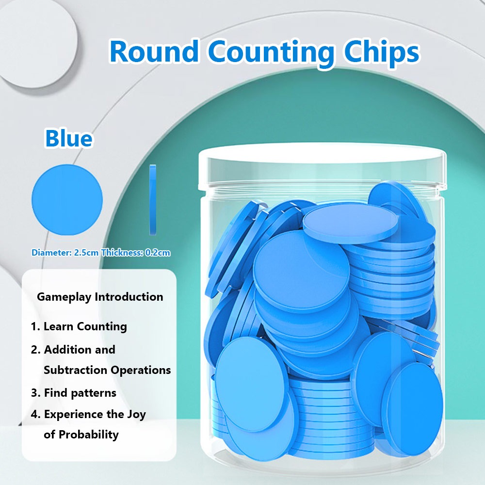 Board Game Operation - 100pcs Plastic Counting Chips Addition Subtraction