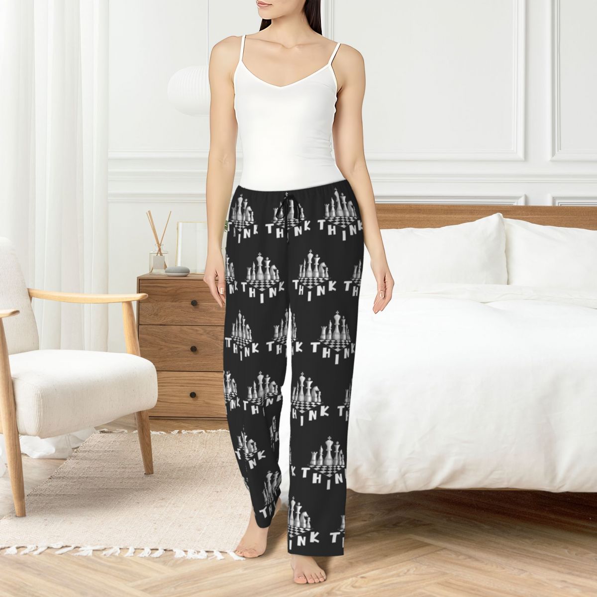 Board Games - Custom Chess Board Pajama Pants Sleepwear