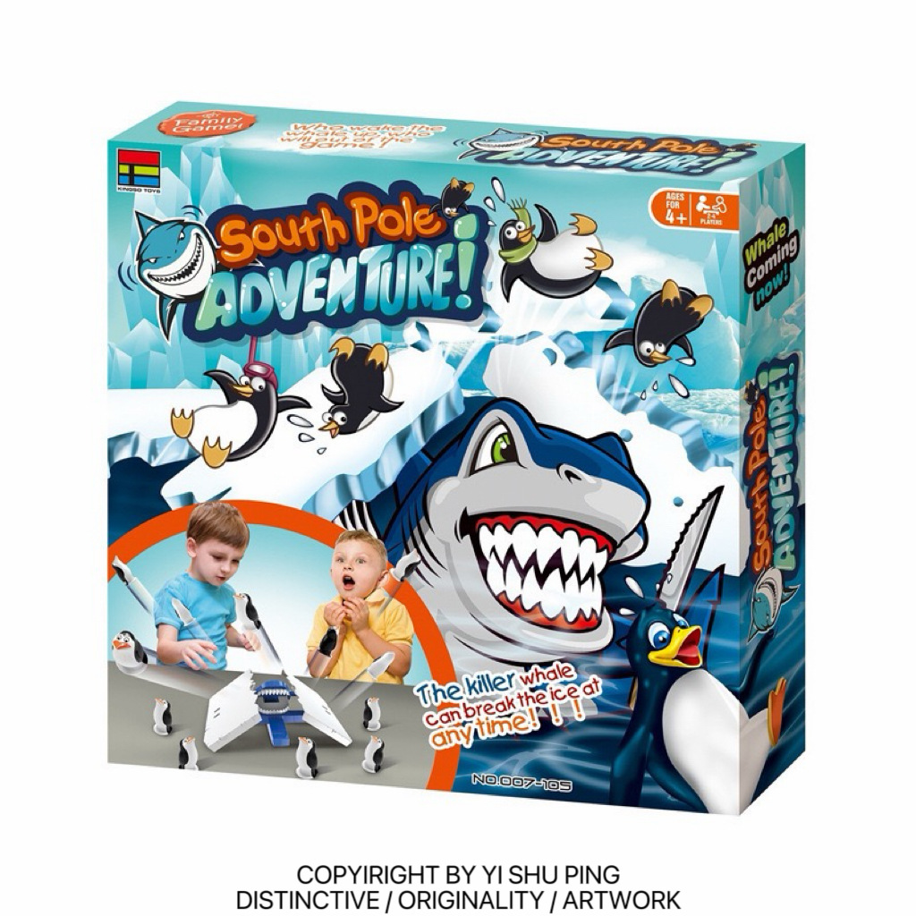 Board Game Multiplayer - Shark Attack Balance Iceberg Penguin Game