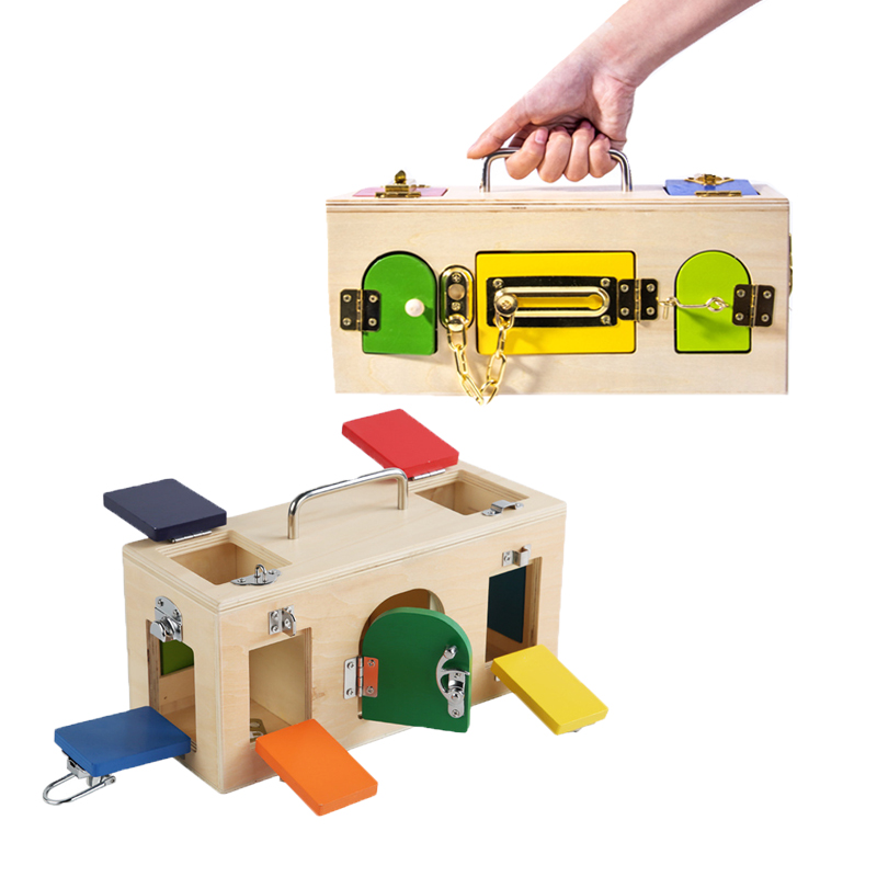 Montessori Lock Box Toy Wooden - Board Game Of Life 评论和价格