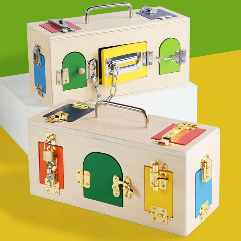 Montessori Lock Box Toy Wooden - Board Game Of Life 评论和价格