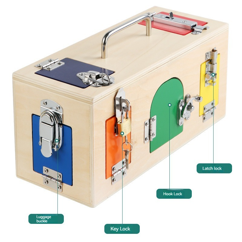 Montessori Lock Box Toy Wooden - Board Game Of Life 评论和价格