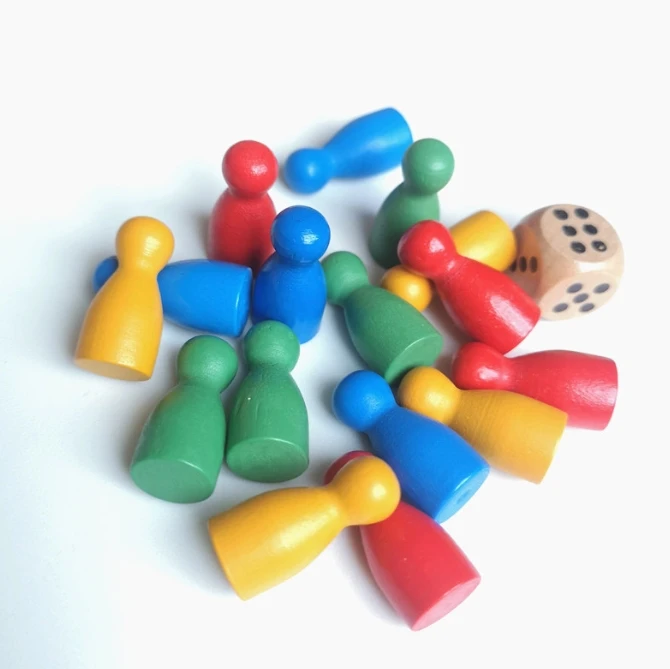 100 Pcs Colorful Wooden Chess  - Board Game Multiplayer 评论和价格
