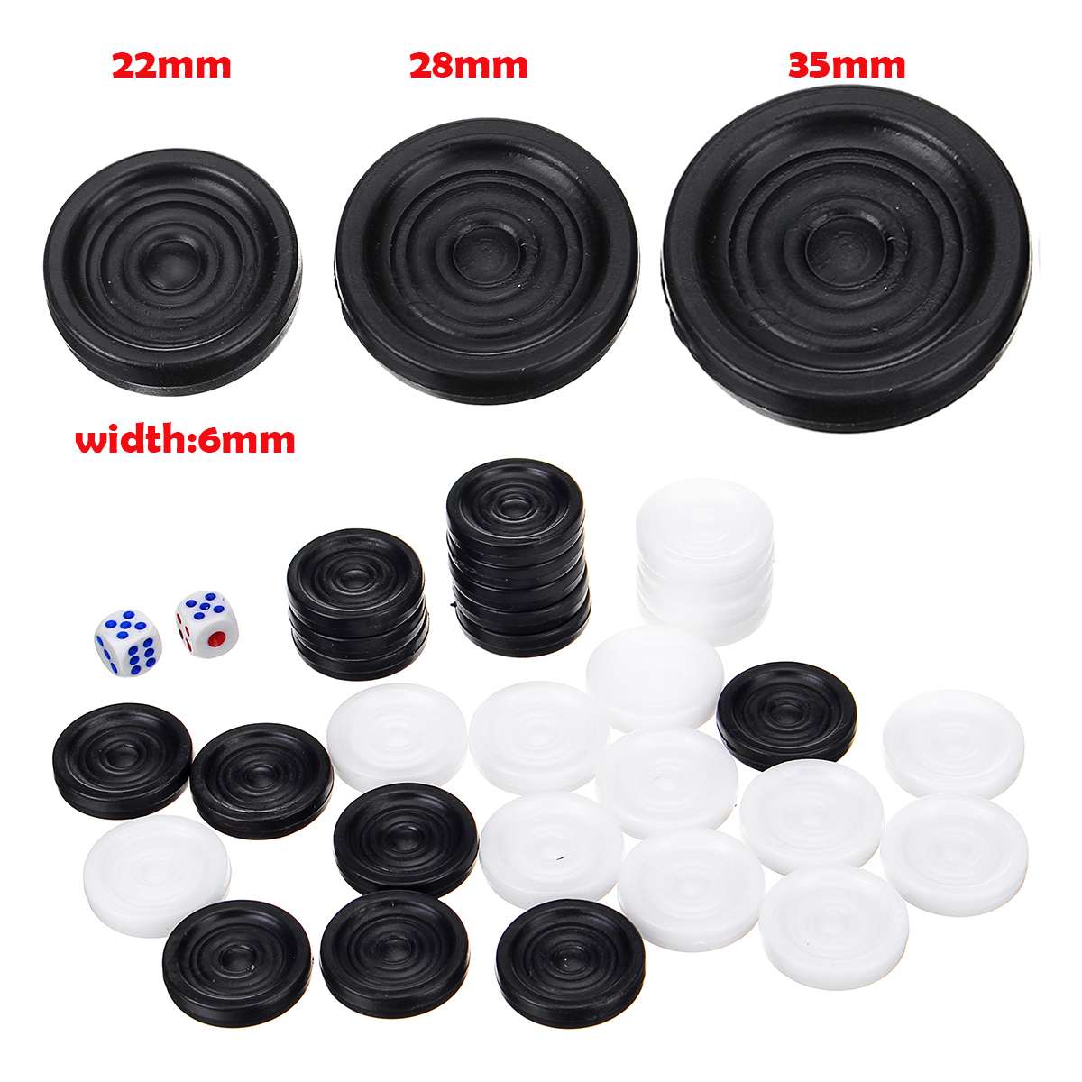 32 PCS Backgammon Chess Piece  - Board Game Operation 评论和价格