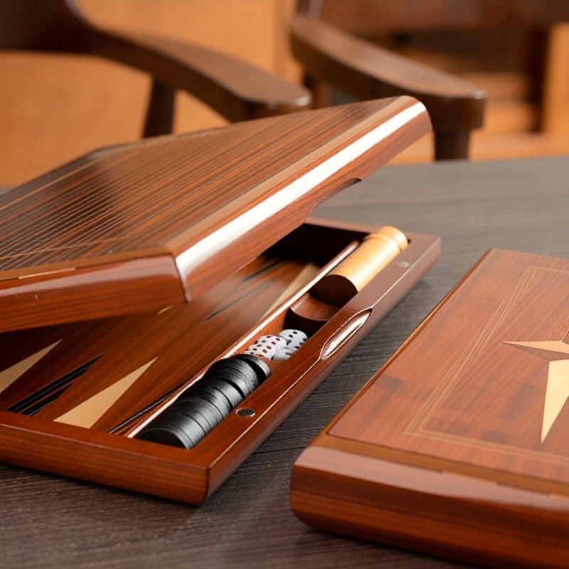 Solid Wood Backgammon 11-19 In - Board Game Operation 评论和价格