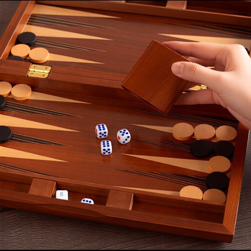 Solid Wood Backgammon 11-19 In - Board Game Operation 评论和价格