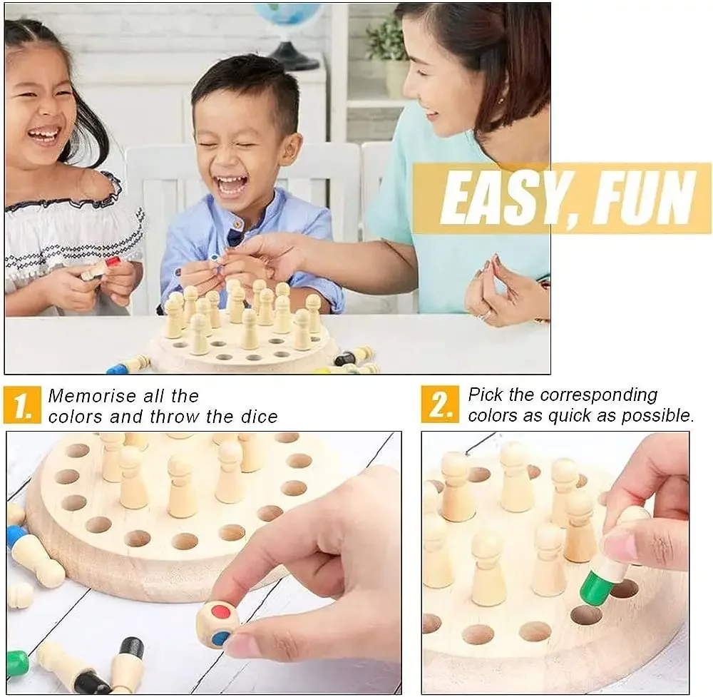 1PC Wooden Memory Match Stick  - Board Game Of Life 评论和价格
