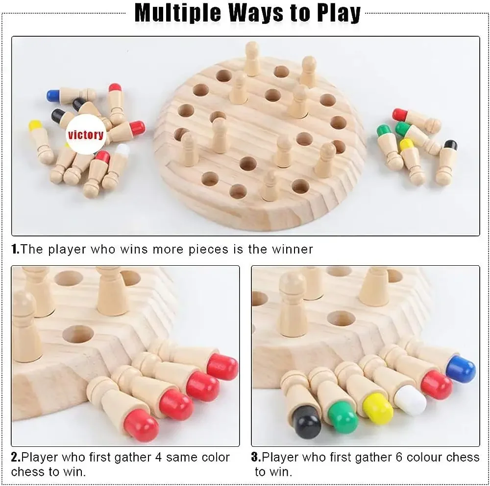 1PC Wooden Memory Match Stick  - Board Game Of Life 评论和价格